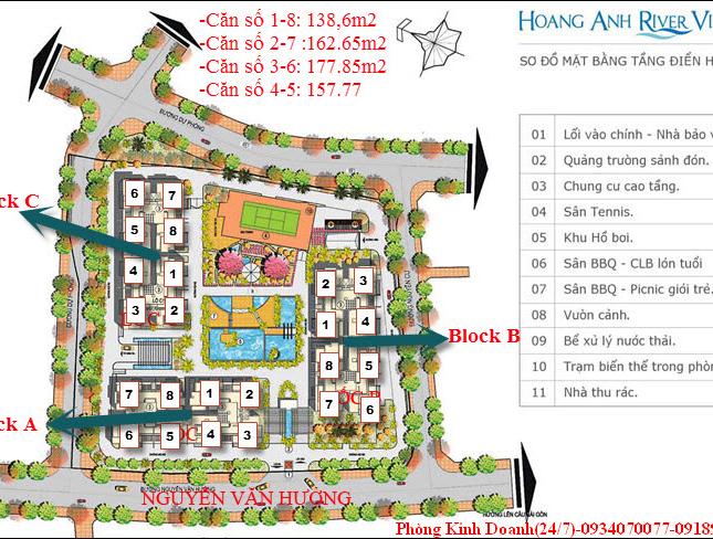 Bán căn hộ Hoàng Anh Gia Lai Quận 2. DT 138m2, căn 3PN, giá 3.45 tỷ, LH 0902523396