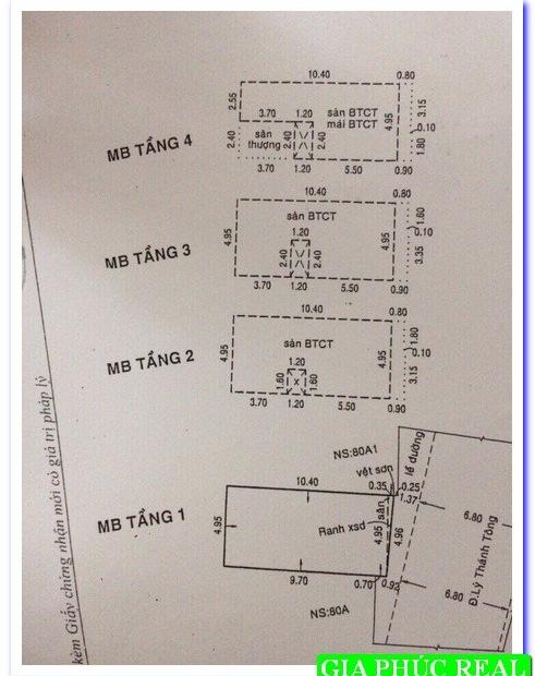 Bán nhà MTKD 3 lầu ST giá 5,6 tỷ, Lý Thánh Tông, Tân Phú