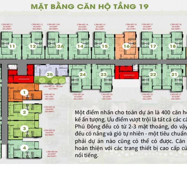 Bán lại căn hộ cách Phạm Văn Đồng 100m, 64m2, hướng Đông Nam, 1,3 tỷ đã VAT, bao sang nhượng
