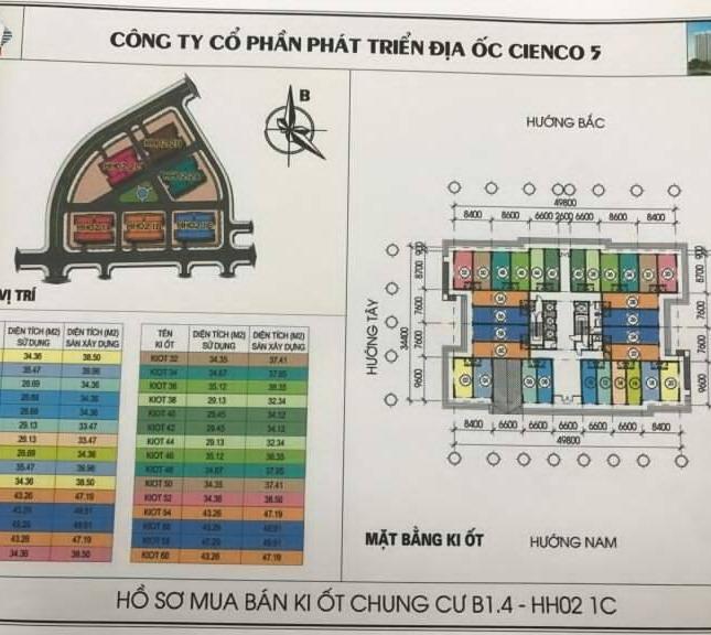 Cần bán kiốt HH02 Thanh Hà Cienco 5 giá chỉ 22 triệu/m2