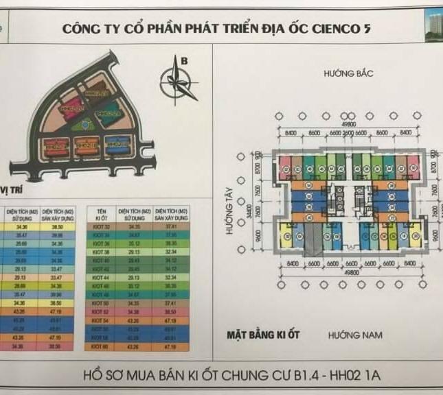 Cần bán kiốt HH02 Thanh Hà Cienco 5 giá chỉ 22 triệu/m2