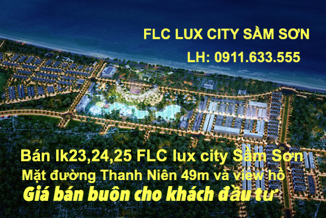 Bán đất dự án FLC Sầm Sơn - LK9 thuộc khu phố nướng giáp Vạn Chài Resort.