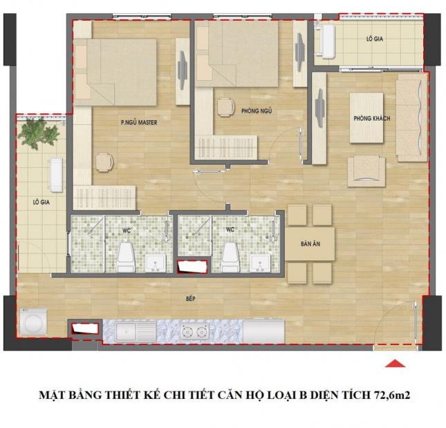 Tôi muốn bán lại căn hộ 72,6m2 tại tầng 12 Chung cư HUD3 Nguyễn Đức Cảnh