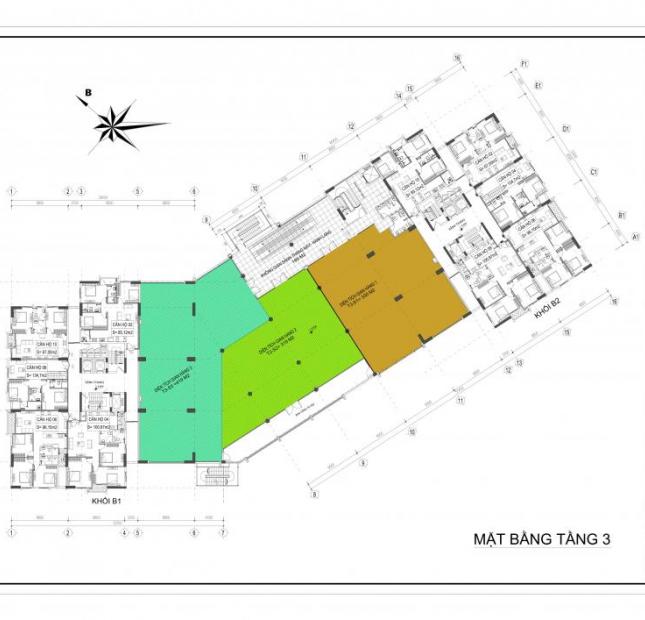 Bán suất ngoại giao sàn thương mại chung cư B1 B2 CT2 Tây Nam Linh Đàm 