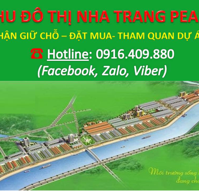   DỰ ÁN ĐẤT NỀN NHA TRANG PEARL– GIÁ CHỈ 600 TRIỆU/ NỀN- 0916409880