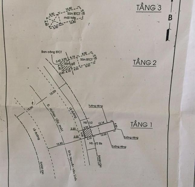 Bán nhà MT Huỳnh Tấn Phát Q7, DT 4x16m, giấy tờ đầy đủ, tiện kinh doanh buôn bán