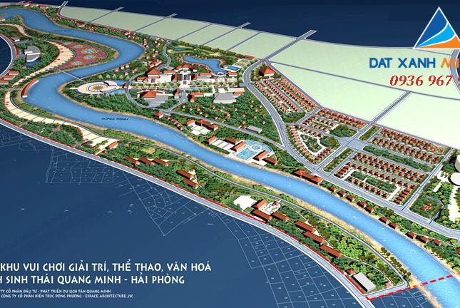 Bán lô đất nền biệt thự khu đô thị Quang Minh Thủy Nguyên, 12tr/m2, 0934 338 111.