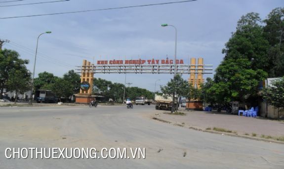 Cho thuê nhà xưởng trong KCN Tây Bắc Ga, Tp Thanh Hóa, DT 1500m2