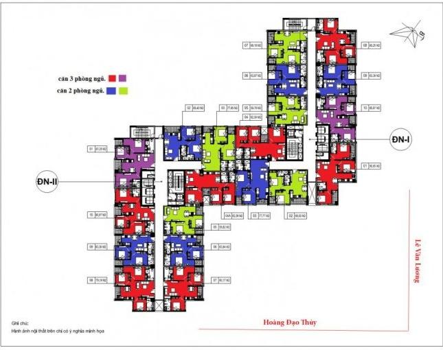 Bán căn hộ chung cư Hà Nội Center Ponit 37 Lê Văn Lương căn tầng 1806 DNI, DT 63,87m2, giá 33tr/m2