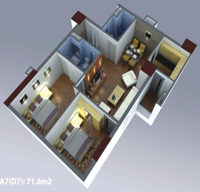 Bán căn hộ chung cư tại dự án Thành Phố Giao Lưu, Bắc Từ Liêm, Hà Nội. DT 76m2, giá 1,6 tỷ