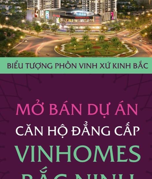 bán căn hộ chung cư vinhomes Bắc Ninh,căn góc đẹp,view ngã 6, giá CĐT 