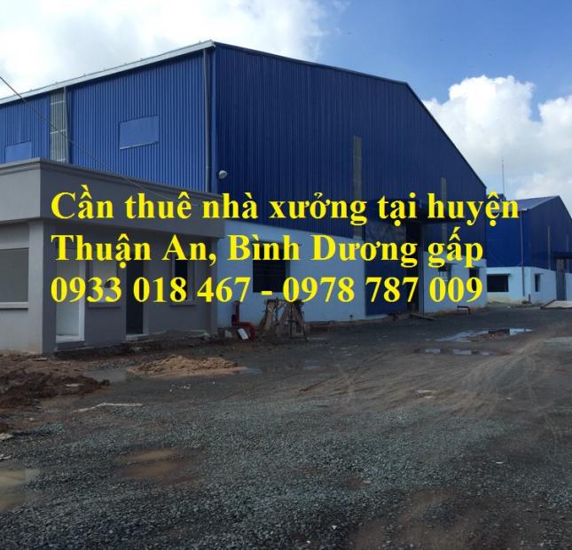 Cần thuê nhà xưởng gấp tại huyện Thuận An, Bình Dương 0933 018 467 
