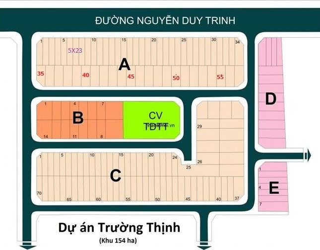 Mặt tiền Nguyễn Duy Trinh  KDC Trường Thịnh BTĐ Quận 2, 60tr/m2