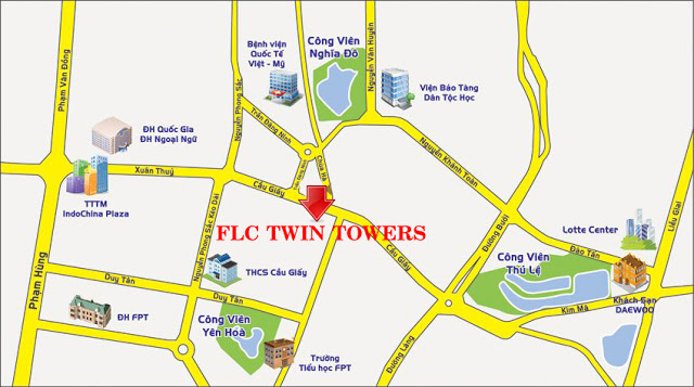 CC bán cắt lỗ 32 tr/m2 căn số 09 FLC Twin Tower, 265 Cầu Giấy diện tích 117 m2, 3PN, 2WC
