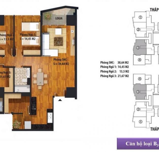 Gia đình cần bán gấp căn hộ 125m2 tòa B chung cư Newskyline Văn Quán, giá 24tr/m2.