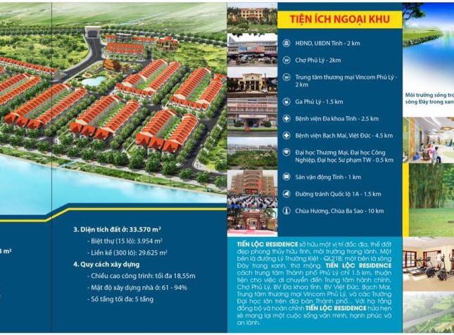 Mở bán LK 2 và LK5 tại khu đô thị Tiến Lộc Residential, diện tích 100m2, giá 4,4- 5 triệu/m2