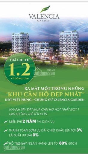 Valencia Garden căn hộ đáng sống nhất KĐT Việt Hưng, giá chỉ từ 19 tr/m2 LS 0%