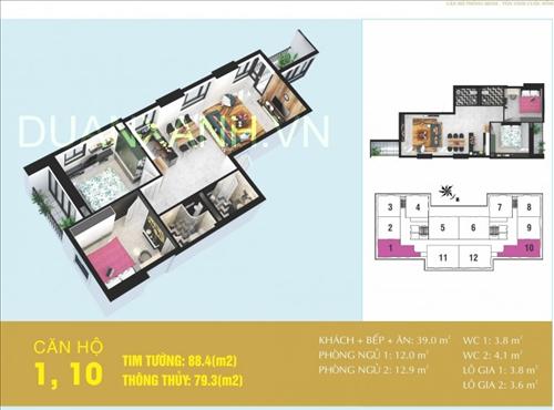 Chung cư Tabudec Plaza Hà Đông, căn hộ thông minh, giá hấp dẫn 14tr/m2. LH 0989.849.009