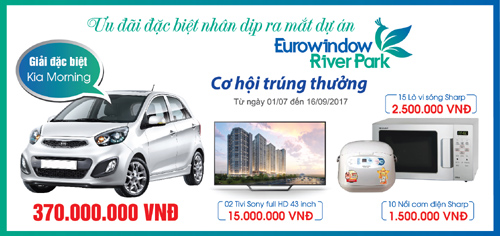 Mở bán nhà ở xã hội Eurowindow River Park, tặng gói nội thất cơ bản trị giá 200 triệu Lh CĐT, 0961115961