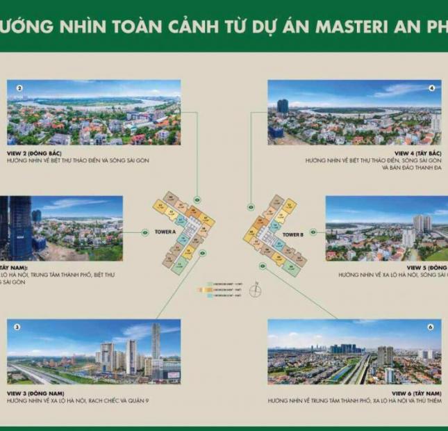Căn hộ cao cấp Masteri An Phú, Quận 2, siêu phẩm mới 100% ra mắt 08/2017, giá chỉ 2.5 tỷ/2PN