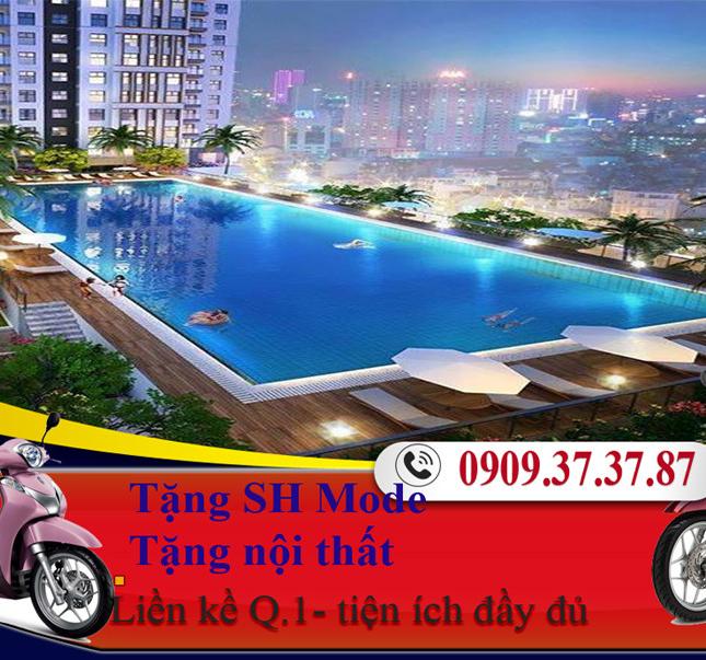 Mở bán CHCC MT Nguyễn Tất Thành giá 27tr/m2, tặng xe SH Mode, góp 1%/th, LH 0909373787