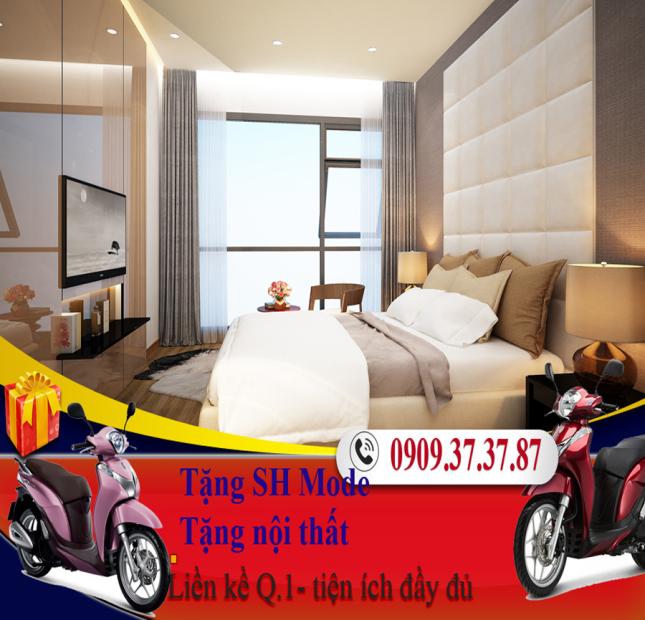 Mở bán CHCC MT Nguyễn Tất Thành giá 27tr/m2, tặng xe SH Mode, góp 1%/th, LH 0909373787