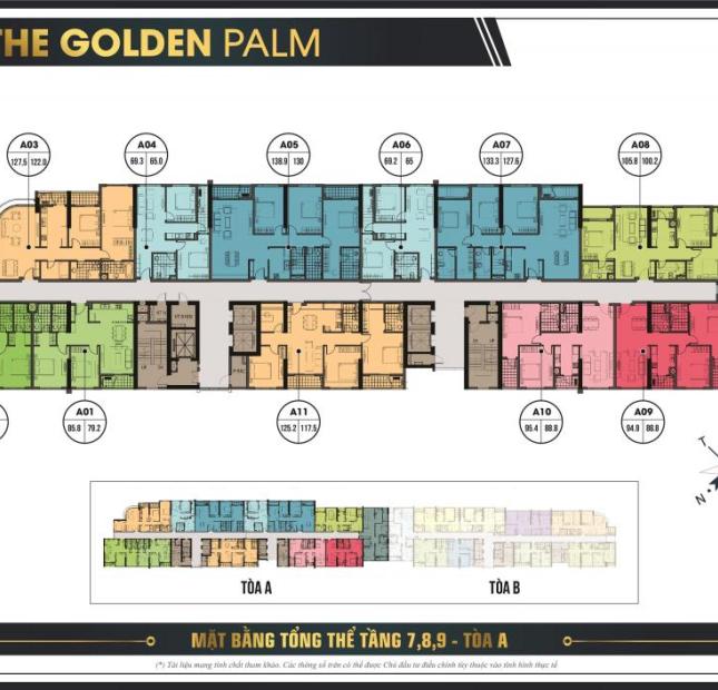 Chủ đầu tư The Golden Palm mở bán từ 32tr/m2 full nội thất+CK 6%+quà tặng 50tr