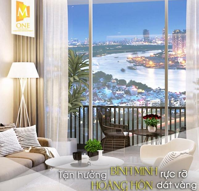 Chỉ với 2.4 tỷ (VAT+PBT) sở hữu căn hộ M-One 3 PN - 2WC, view Đông Nam nhìn cầu Phú Mỹ và sông SG