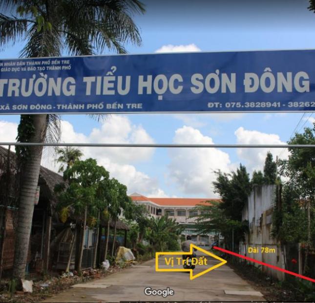 Bán mảnh đất DT: 2189,6m2 2 mặt tiền, đường 884, xã Sơn Đông, TP. Bến Tre. Giá 8 tỷ (TL)