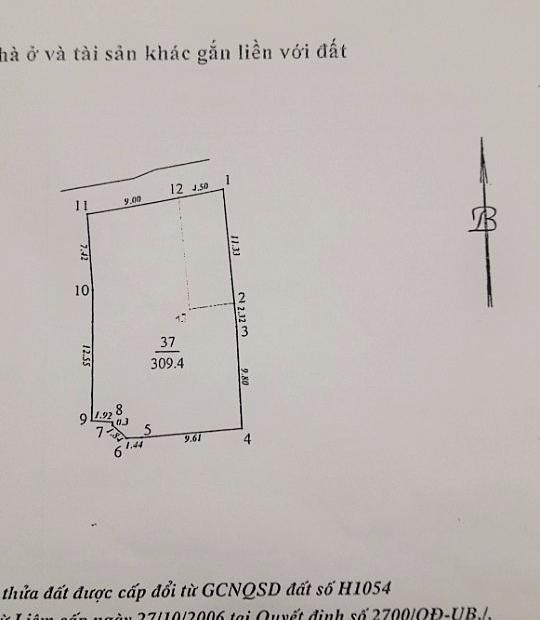 Chính chủ cần bán đất mặt ngõ 457 Xuân Đỉnh, Bắc Từ Liêm gần mặt phố, tiện xây nhà ở, VPKD