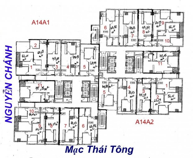 Bán căn hộ 507 chung cư A14A1 khu A14 đô thị Nam Trung Yên, ban công Đông Nam. Nhận nhà vào ở ngay