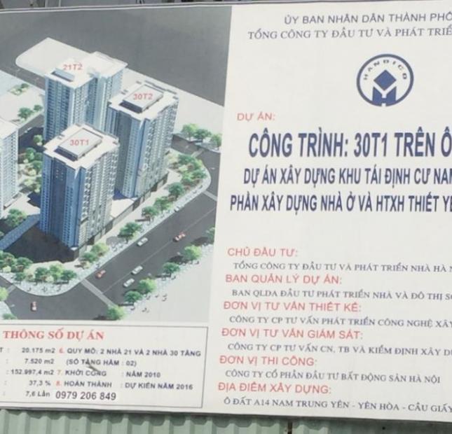 Bán căn hộ 507 chung cư A14A1 khu A14 đô thị Nam Trung Yên, ban công Đông Nam. Nhận nhà vào ở ngay