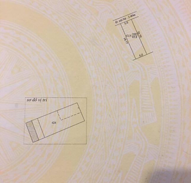 Bán nền 5x16,7m, thổ cư 100%, trục chính hẻm 7, đường Trần Vĩnh Kiết - 585 triệu