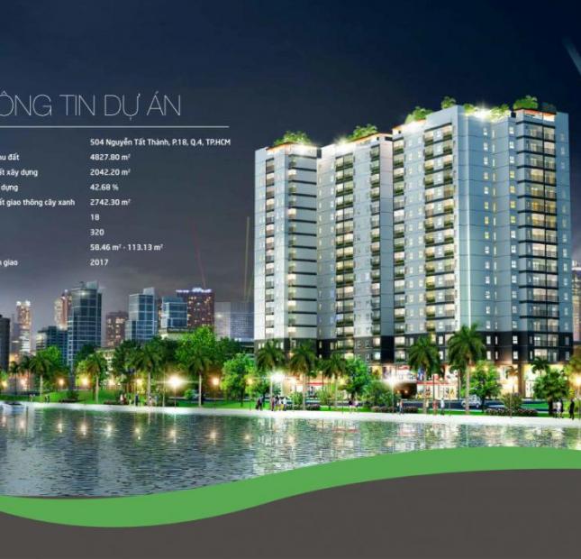 Cho thuê căn hộ cao cấp căn hộ Riva Park, Q4, 16tr/th DT: 90m², 2PN nhà trống LH: 0938468777 Ms.Thu