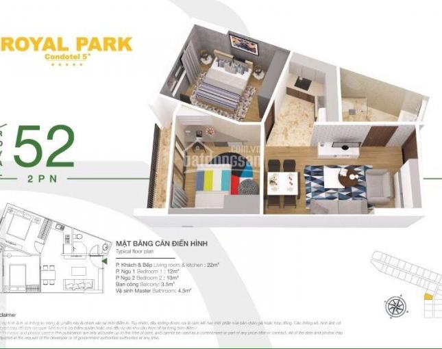 Cần bán gấp căn 51 m2 chung cư Royal Park Bắc Ninh