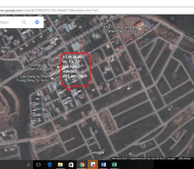 Bán đất tại Đường Liên Phường, Quận 9,  Hồ Chí Minh diện tích 125m2  giá 42 Triệu/m²