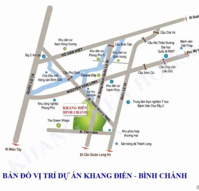 Khu dân cư Khang Điền Bình Chánh mở bán ngay đợt 1 giá 2 tỷ/85m2 ngay đợt 1, LH: 0906.2341.69