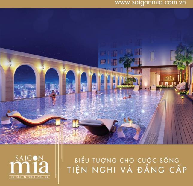 Căn hộ Sài Gòn Mia liền kề Quận 1 giá chỉ từ 1,9 tỷ/căn, CK 5% + 18%, tặng NT + phí quản lý