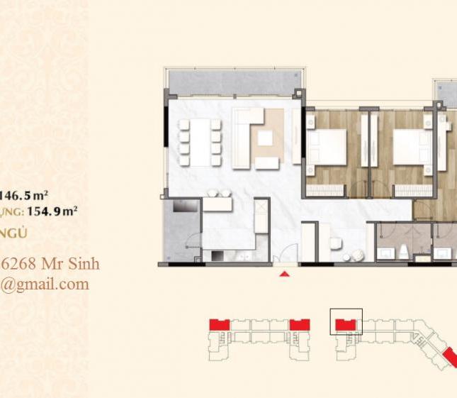 Bán căn hộ Sarica căn góc 3PN, view hồ + View Dinh Thự Sala. Lh 0933786268 Sinh