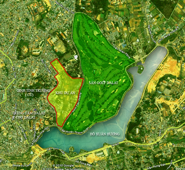 Bán lô đất thuộc dự án đô thị Thành phố Đà Lạt – Golf Valley, P. 1 – Đà Lạt, diện tích 345m2