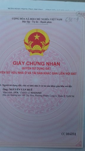 Chính chủ bán gấp lô đất đường Nguyễn Xiển ngay cầu Gò Công, quận 9, DT 50.3m2, giá 1.05 tỷ