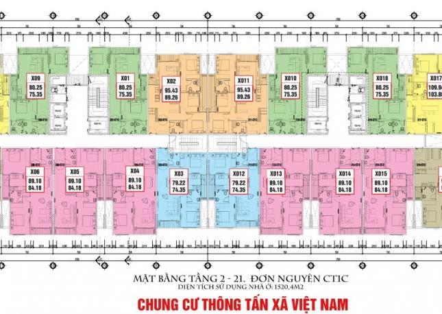 Chính chủ bán chung cư Thông Tấn Xã, căn 1017 tòa C, DT: 103,08m2, giá 18 tr/m2, LH 0986854978