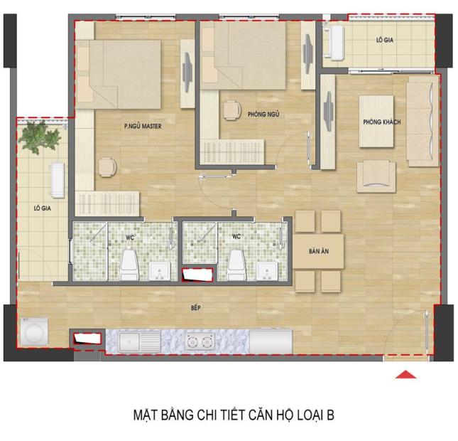 Bán suất ngoại căn 1706–H2 chung cư  HUD3 Nguyễn Đức Cảnh. LH: 0985.914.686