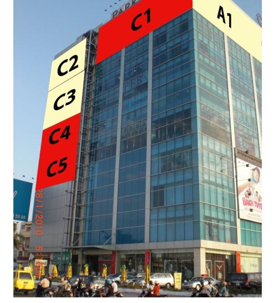 Cho thuê mặt bằng quảng cáo tại tòa nhà Parkson đối diện Sân Bay Tân Sơn Nhất