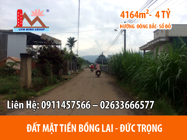Bán đất mặt tiền đường Bồng Lai, Hiệp Thạnh, Đức Trọng, Lâm Đồng, DT 4.164m2, giá 4 tỷ