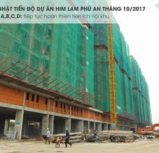 Chính chủ cần tiền bán gấp căn hộ Him Lam Phú An A- 04- 05, hướng hồ bơi, giá 1.844 tỷ