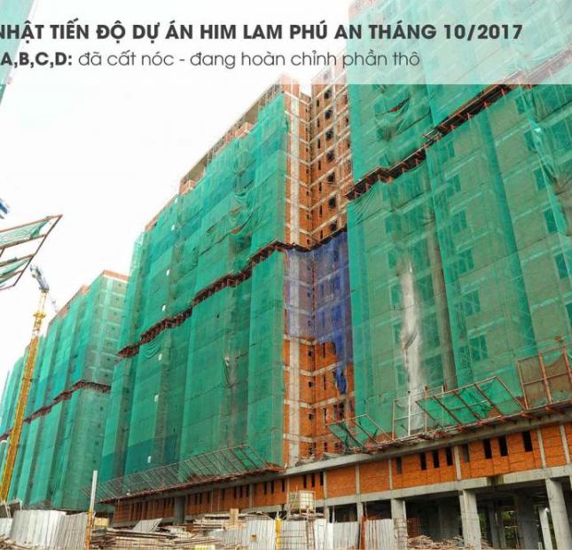 Chính chủ cần tiền bán gấp căn hộ Him Lam Phú An A- 04- 05, hướng hồ bơi, giá 1.844 tỷ