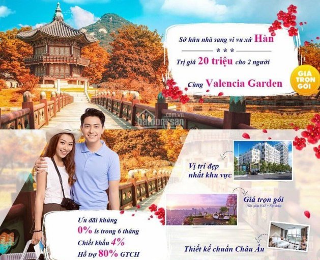 Sở hữu CCCC Valencia Garden cơ hội ưu đãi lớn du lịch Hàn Quốc và quà tặng 200tr