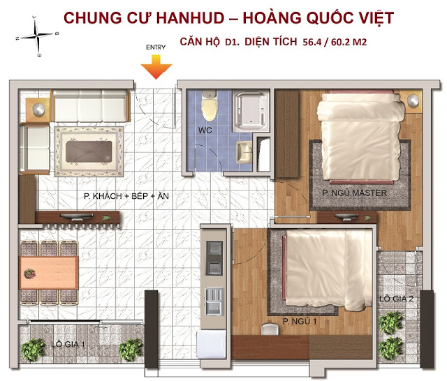 Bán trực tiếp chủ đầu tư Hanhud 234 Hoàng Quốc Việt, chỉ từ 1.5 tỷ/căn