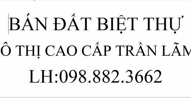 Bán lô đất biệt thự duy nhất tại đô thị cao cấp Trần Lãm. S 193m2, hướng TB